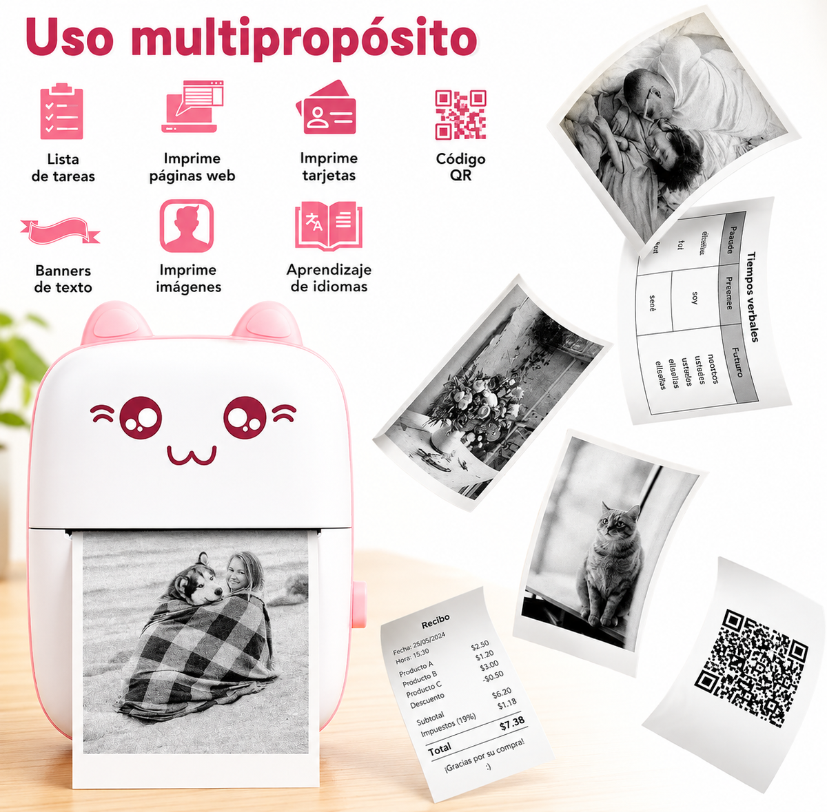 Mini Impresora Portátil Bluetooth